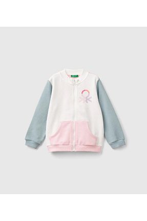 سوئیشرت سفید بچه گانه چاپی United Colors of Benetton - کد 849110567