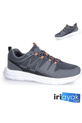 کفش اسنیکر طوسی مردانه بند دار İriayak - کد 816489332