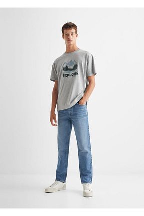شلوار جین آبی مردانه رگولار MANGO Teen - کد 765781275
