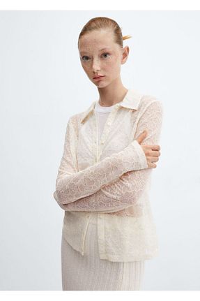تیشرت نباتی زنانه رگولار MANGO - کد 768229223