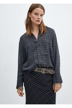 پیراهن آبی زنانه رگولار MANGO - کد 799499419