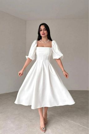 لباس سفید زنانه بافتنی Daem Butik - کد 704523296