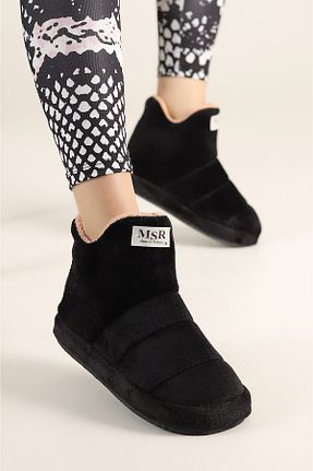 پاندوف مشکی زنانه مخملی LANDSHOES - کد 880398494