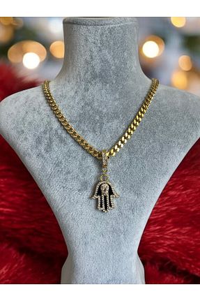 گردنبند استیل ( فولاد ) طلائی زنانه استیل (فولاد) Asteria Jewelry - کد 880409655