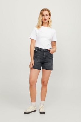 شلوارک و برمودا طوسی زنانه فاق بلند Jack & Jones - کد 826198960