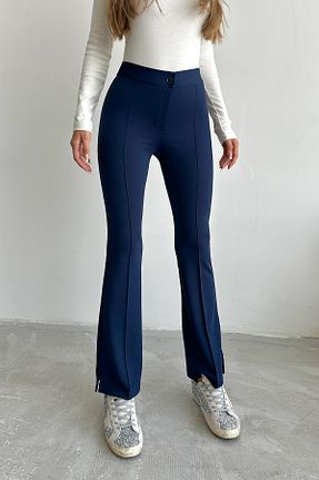 شلوار سرمه ای زنانه الاستان - ویسکون - پلی استر güneş butik - کد 880456554