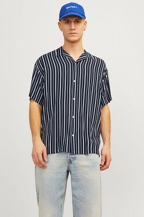 پیراهن سرمه ای مردانه Relaxed Jack & Jones - کد 831982605