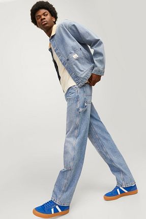 شلوار جین آبی مردانه پاچه پهن Jack & Jones - کد 811129856