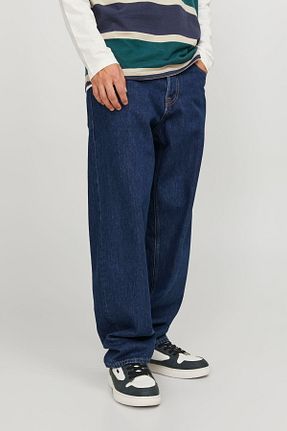 شلوار جین آبی مردانه پاچه پهن Jack & Jones - کد 800284052