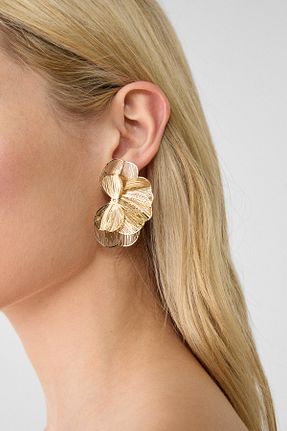 گوشواره جواهر طلائی فلزی Stradivarius - کد 880466818