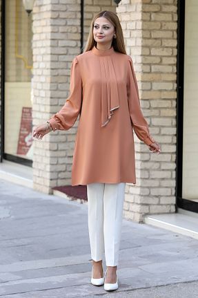 ست بالاتنه و پائین تنه حجاب قهوه ای زنانه سایز بزرگ Genel Markalar - کد 838925346