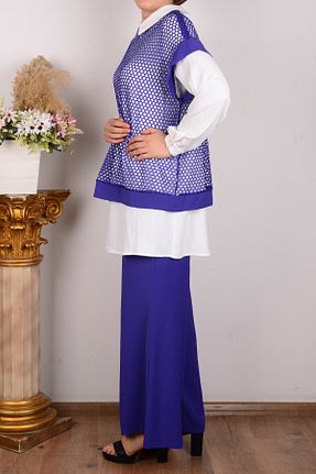ست بالاتنه و پائین تنه بنفش زنانه بافت Armine - کد 823317618