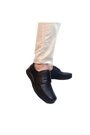 کفش کلاسیک مشکی مردانه چرم خالص Fiyra - کد 880509169