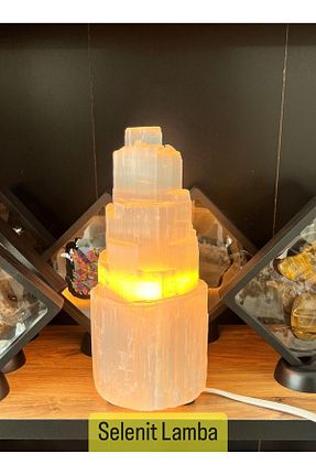 چراغ مطالعه / رومیزی سفید سنگ gemsartdeco - کد 880569907