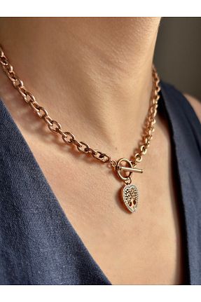 گردنبند جواهر سفید زنانه روکش نقره Ressia - کد 880674428