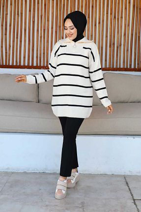 تونیک حجاب بژ زنانه پنبه ای İmajButik - کد 765770181