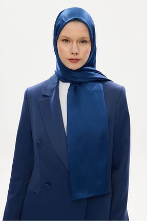 شال سرمه ای زنانه ابریشم hijabchi - کد 880689285