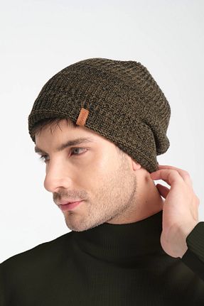 کلاه پشمی خاکی زنانه اکریلیک robanu - کد 880747678