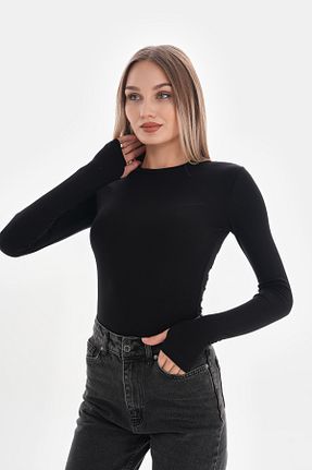 بلوز مشکی زنانه ساده Tuğba Kabil - کد 880758980
