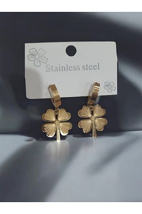 گوشواره استیل (فولاد) طلائی زنانه استیل (فولاد) G&M Gift Shop - کد 878968937