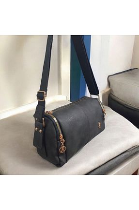 کیف دوشی طوسی زنانه چرم مصنوعی Mirayes Tasarım - کد 880772030