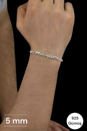 دستبند نقره طوسی زنانه 925 عیار MODA925 - کد 880834603