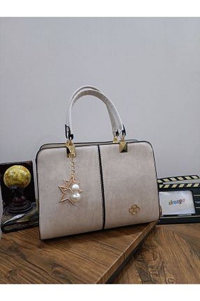 کیف دوشی بژ زنانه چرم مصنوعی ikosga - کد 880863085