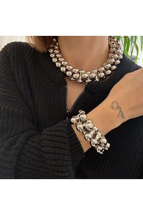 گردنبند جواهر زنانه فلزی illys - کد 880903675