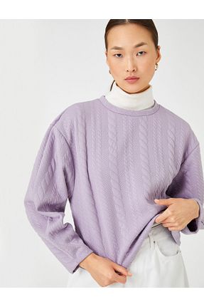 سوئیشرت بنفش زنانه ساده Koton - کد 387427729
