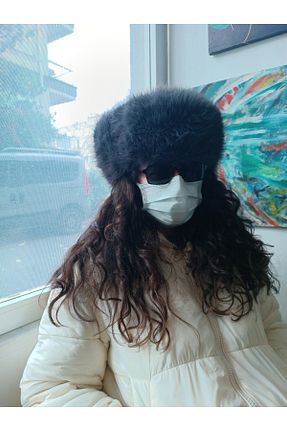 کلاه طوسی زنانه خز مصنوعی hoaryage - کد 881058104