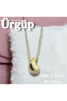 گردنبند طلا طلائی زنانه 14 عیار ÜRGÜP TAKI - کد 880939565