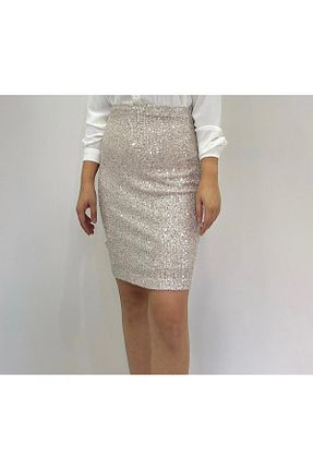 دامن بژ زنانه ساتن SAATEN - کد 875130017