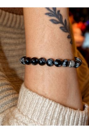 دستبند جواهر مشکی زنانه سنگ طبیعی Pure Gem - کد 870029660