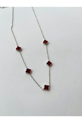 گردنبند استیل ( فولاد ) زرشکی زنانه استیل (فولاد) shop - کد 880943277