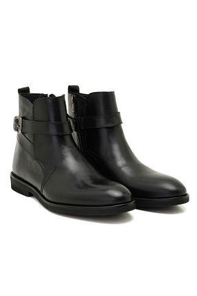 بوت / نیم بوت مشکی مردانه چرم خالص Desa - کد 392910926