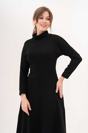 لباس مشکی زنانه تریکو vuvutasarım - کد 881071975