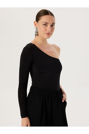 بادی مشکی زنانه مخلوط پلی استر Rivus - کد 794314476