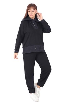 ست گرمکن سایز بزرگ مشکی زنانه سایز بزرگ zitex - کد 881205410