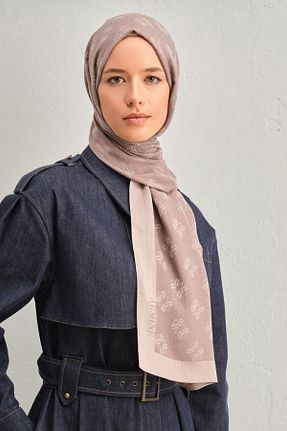 شال قهوه ای زنانه پنبه ای Armine - کد 892449702