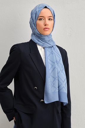 شال آبی زنانه پنبه ای Armine - کد 891440916