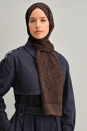 شال قهوه ای زنانه پنبه ای Armine - کد 891441306