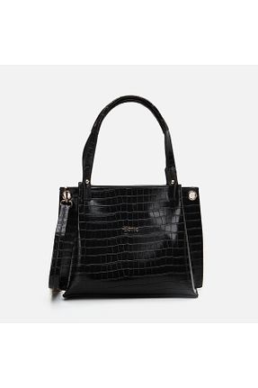 کیف دوشی مشکی زنانه چرم مصنوعی Hotiç - کد 881145345