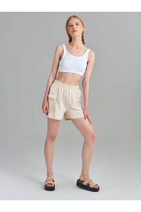 شلوارک و برمودا بژ زنانه پارچه Rivus - کد 752862390