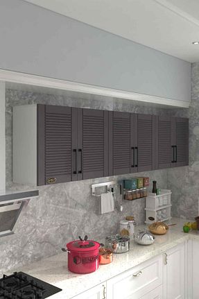 کابینت های آماده آشپزخانه طوسی Suntalam Kenzlife - کد 881220757
