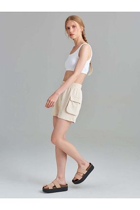 شلوارک و برمودا بژ زنانه پارچه Rivus - کد 752862390