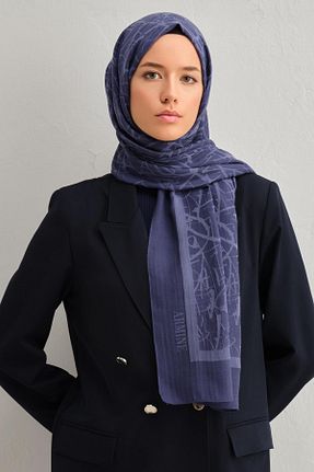 شال سرمه ای زنانه پنبه ای Armine - کد 892445771