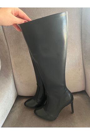بوت / نیم بوت مشکی زنانه چرم مصنوعی modadanall - کد 881233025