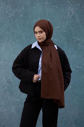 شال قهوه ای زنانه İpekhan - کد 881262623