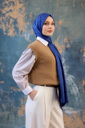 شال آبی زنانه İpekhan - کد 881262443