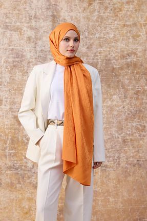 شال نارنجی زنانه İpekhan - کد 881262653